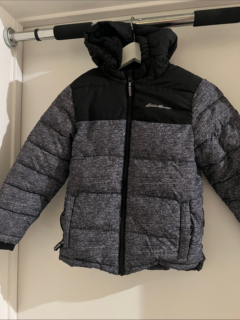 Eddie Bauer Black and Gray Kids Puffer Jacket